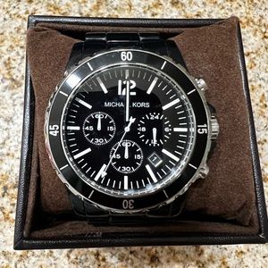 Black ceramic, Michael Kors watch Pre owned